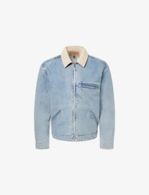 PAIGE Laughlin Zip-Up Denim Jacket in MOBY – Mens | Coats & jackets | Denim jackets