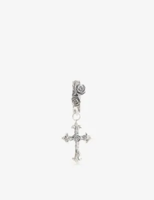 EMANUELE BICOCCHI Rose Cross Sterling-Silver Single Earring