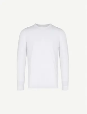 DEREK ROSE Basel long-sleeved stretch-modal T-shirt detail 2