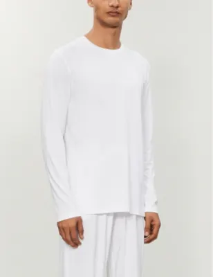 DEREK ROSE Basel long-sleeved stretch-modal T-shirt
