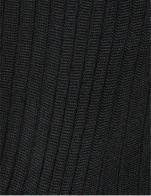 PANTHERELLA Short ribbed silk socks detail 2