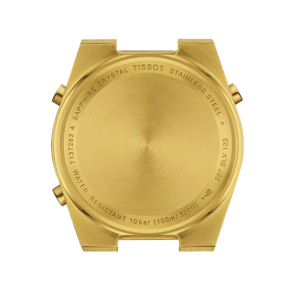 Tissot PRX Digital 35mm Unisex Watch Black PVD Yellow Gold detail 2