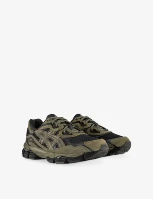 ASICS Gel-NYC Mesh And Suede Low-Top Trainers - EUR 43.5 / 9.5 UK MEN in LODEN GREEN GRAPHITE, additional product view 3