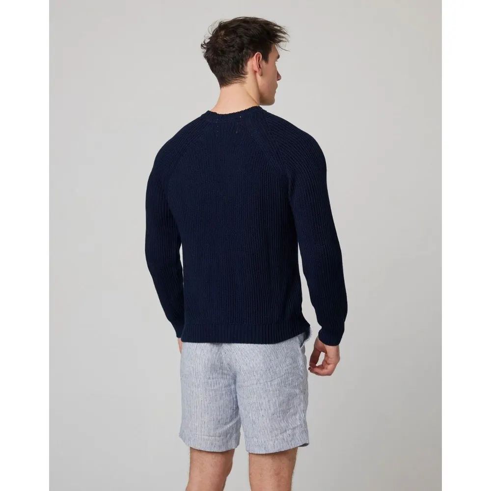 Peregrine Harry Jumper Navy in Navy, additional product view 3