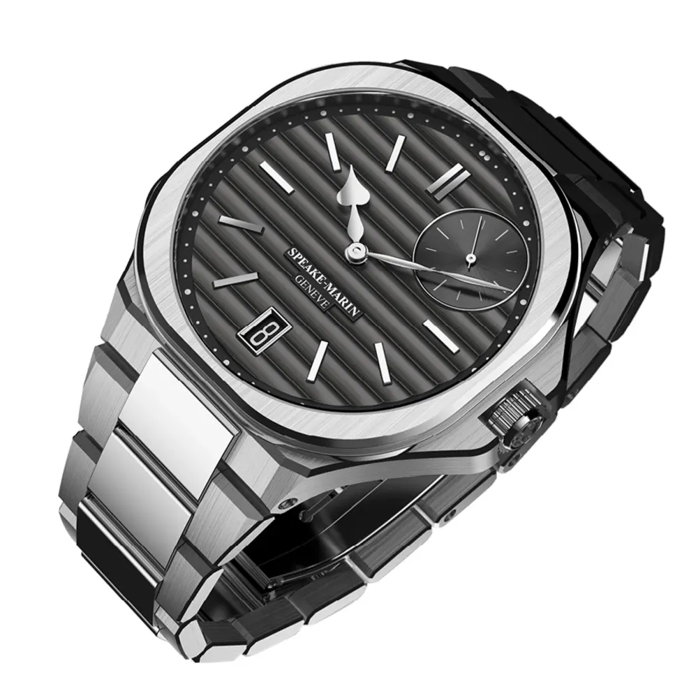 Speake-Marin Ripples Date 40mm Mens Watch Grey in Black, additional product view 2