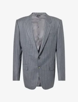TOM FORD Pinstripe Single-Breasted Suit Wool Blazer