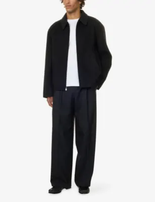SIMKHAI Quinn Zip-Up Wool-Blend Jacket detail 2