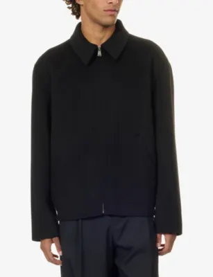 SIMKHAI Quinn Zip-Up Wool-Blend Jacket detail 3