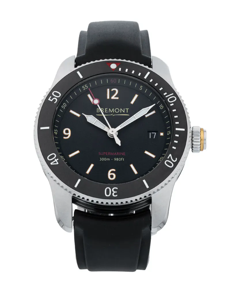 Bremont Supermarine S300-BK-R-S — 2025 — Excellent in Black Quarter Arabic – Pre-owned watches