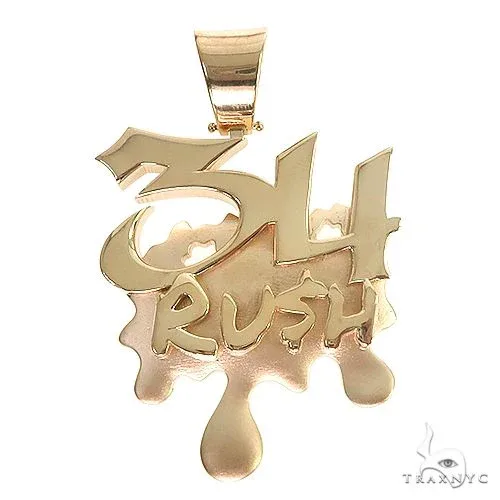 RINA - For Him CUSTOM Custom Made '34 Rush' 14K Solid Gold Pendant 66838 in Rose Gold – Pendant