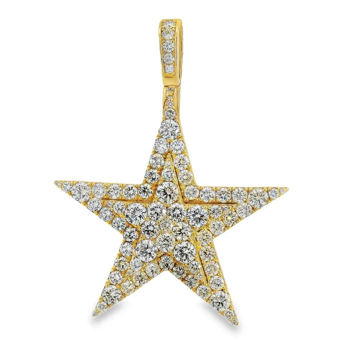 RINA - For Him CUSTOM Iced Out Star Pendant 71010 in Rose – Pendant
