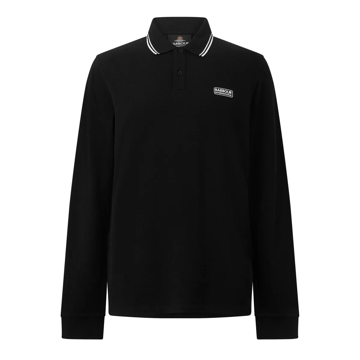 Barbour International Men's Evan Tip Cotton Long-Sleeve Polo Shirt