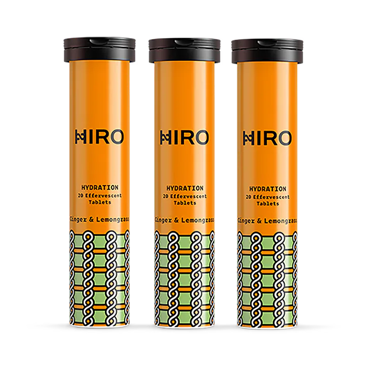 HIRO Hydration Ginger & Lemongrass Triple Pack - 30 Servings – Active Nutrition > Hydration & Gels