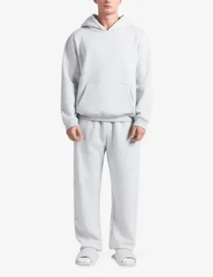 SKIMS Lounge Relaxed-Fit Cotton-Fleece Hoody detail 2