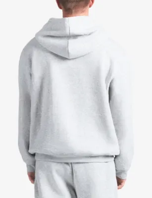 SKIMS Lounge Relaxed-Fit Cotton-Fleece Hoody detail 3