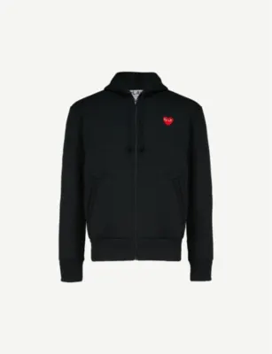 COMME DES GARCONS PLAY Play heart logo jersey hoody detail 2
