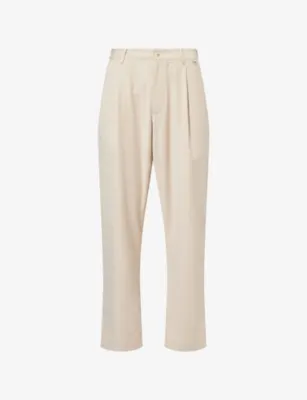 SUMMIT Tailored Cotton and Wool-Blend Trousers