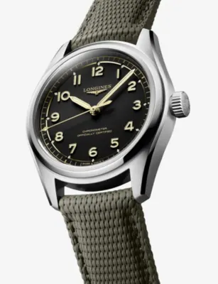LONGINES Spirit Pilot Stainless-Steel Automatic Watch 39mm in STAINLESS STEEL, additional product view 2