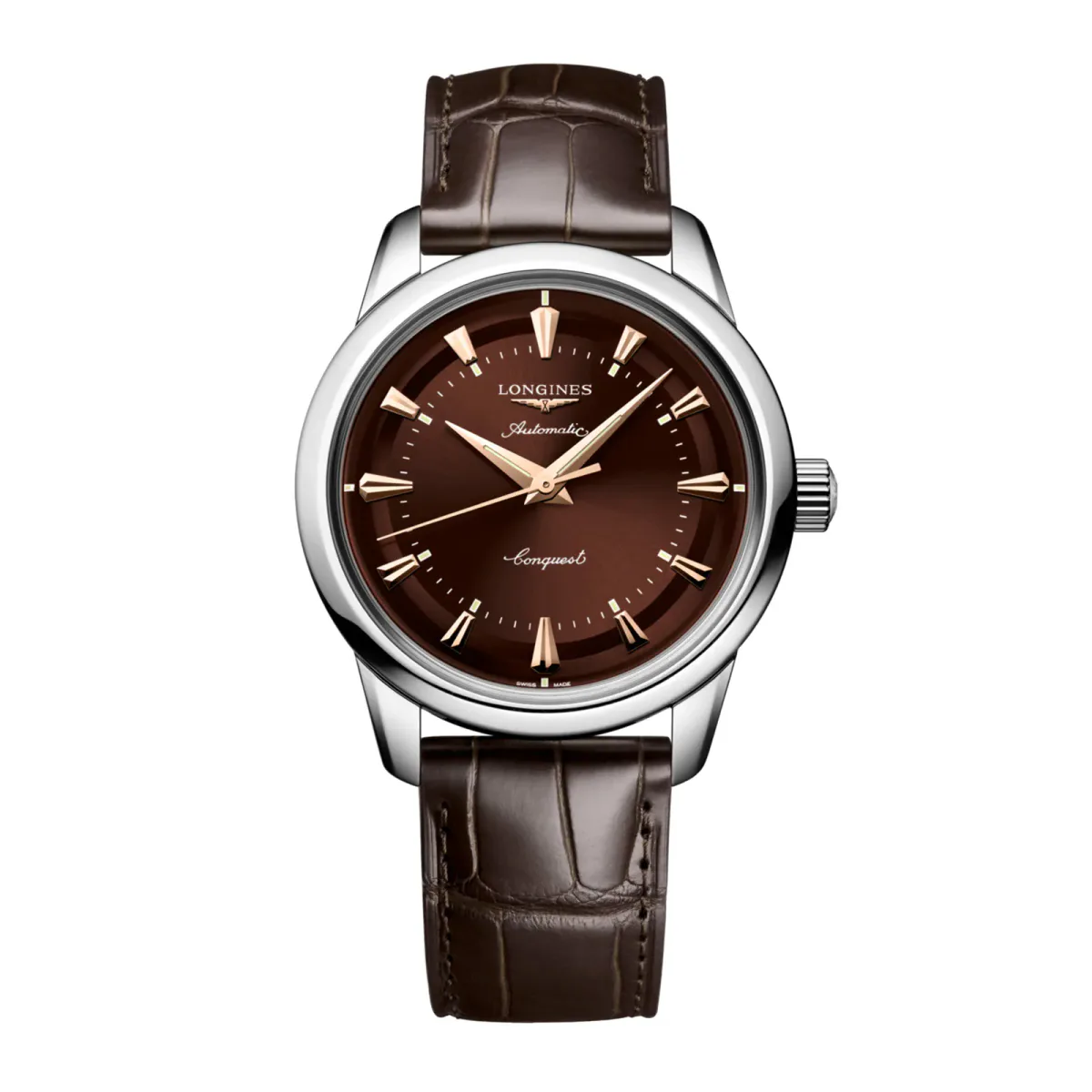 Longines Conquest Heritage 38mm Mens Watch Brown