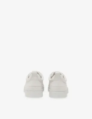 REISS Henry Elasticated Leather Trainers - EUR 41 / 7 UK MEN in OPTIC WHITE, additional product view 3