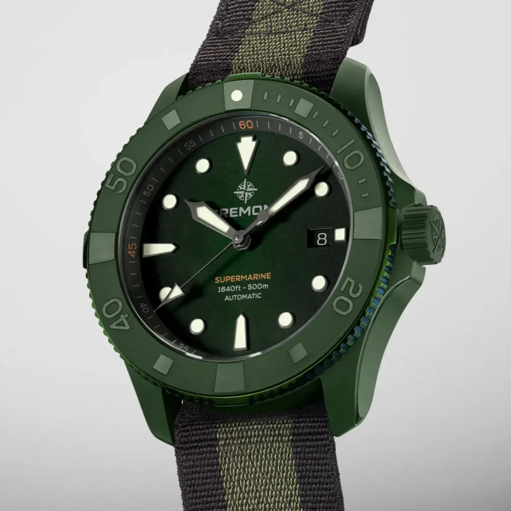 Bremont Supermarine Automatic 43mm Limited Edition Unisex Watch Green in Green, additional product view 3