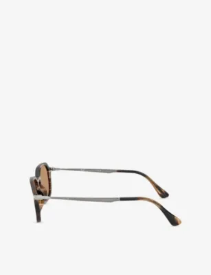 PERSOL PO3381S Square-Frame Tortoiseshell Acetate Sunglasses detail 3