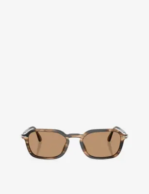 PERSOL PO3381S Square-Frame Tortoiseshell Acetate Sunglasses