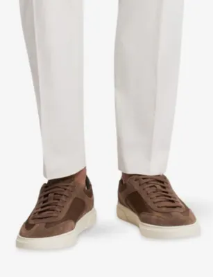 BOSS Branded Suede and Leather Trainers - EUR 43 / 9 UK MEN detail 2
