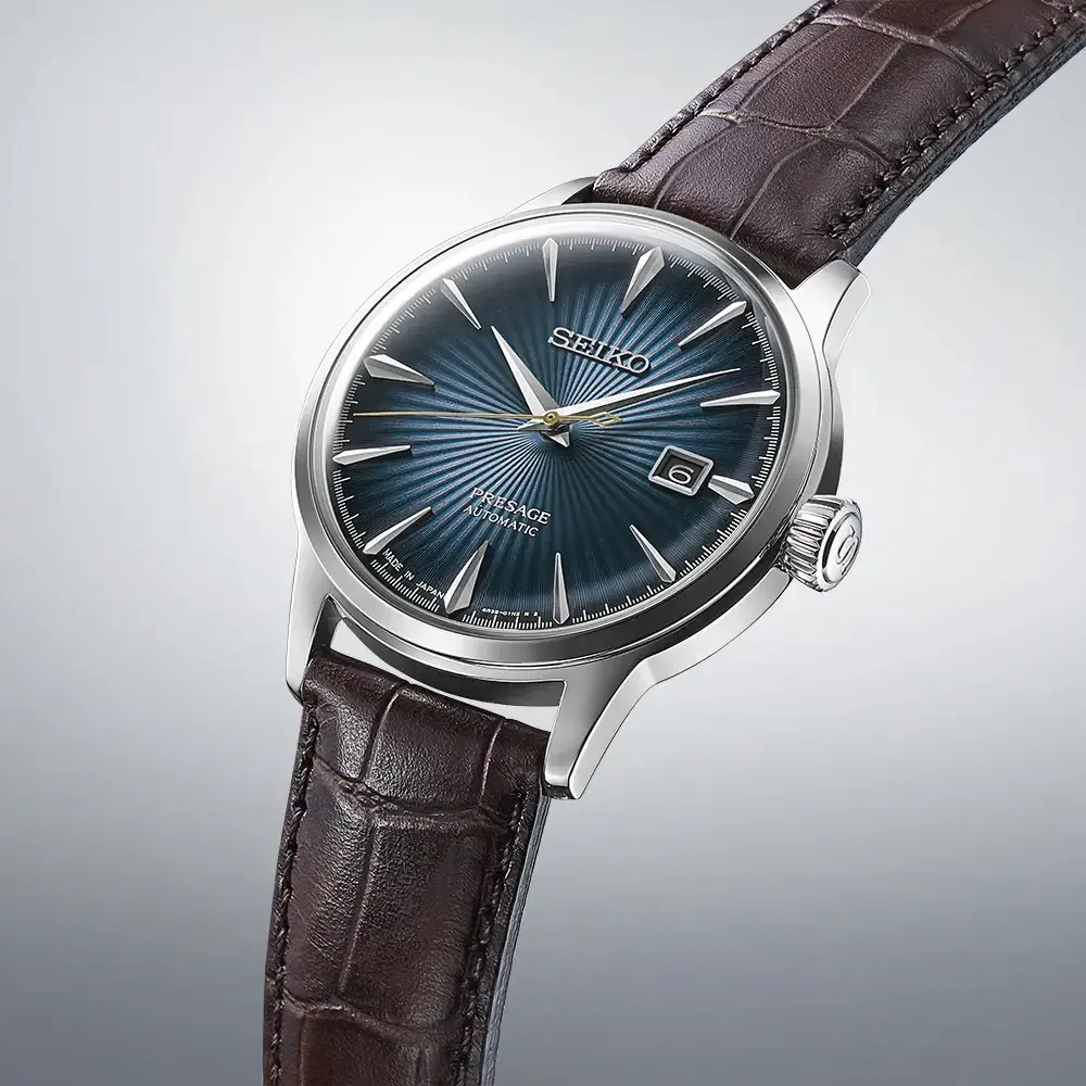 Seiko Presage Presage Cocktail Time 'Midnight Blue Moon' 39.52mm in Blue, additional product view 2