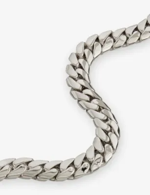 DARKAI Cuban 18ct White-Gold And Stainless-Steel Necklace in WHITE, additional product view 3