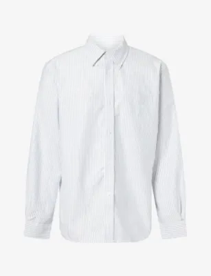 PALMES Deuce Striped Cotton Oxford Shirt