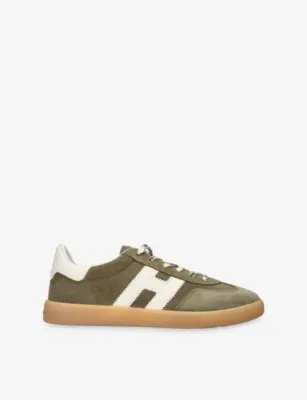 HOGAN Cool Suede Trainers - EUR 41 / 7 UK MEN in KHAKI – Mens | Trainers | Lace up trainers