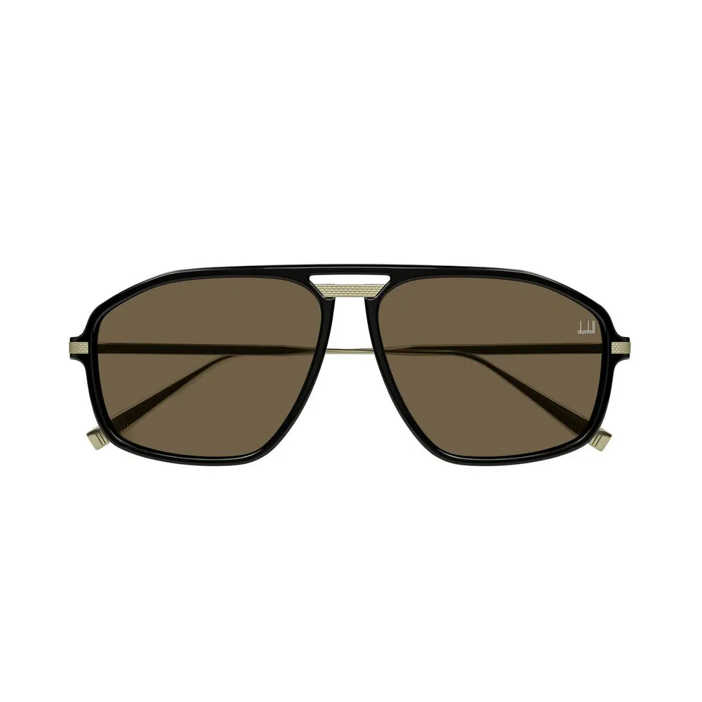 Dunhill Eyewear Men's DU0120S Aviator Sunglasses in Gold/Brown, additional product view 2