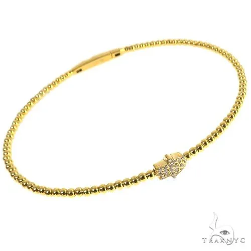 JALGAS - AMERICAS DIAMONDS 14K Yellow Gold Hamsa Bangle 68134 in Yellow – Bracelet