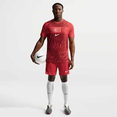 Nike Turkey 2026 Stadium Home Men's Nike Dri-FIT Football Replica Shorts - Sport Red/Team Red/White