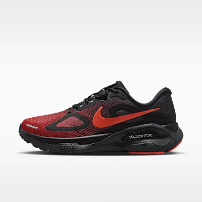 Nike Structure Plus Men's Road Running Shoes - Black/University Red/Dark Smoke Grey/Bright Crimson