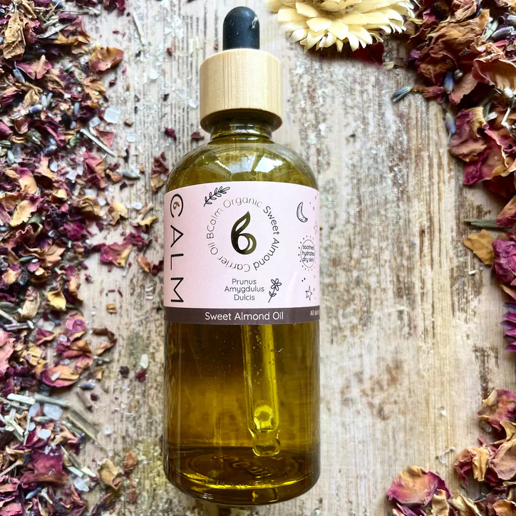 B Calm Organic Sweet Almond Carrier Oil – Natural Massage & Skincare Oil 100ml detail 2