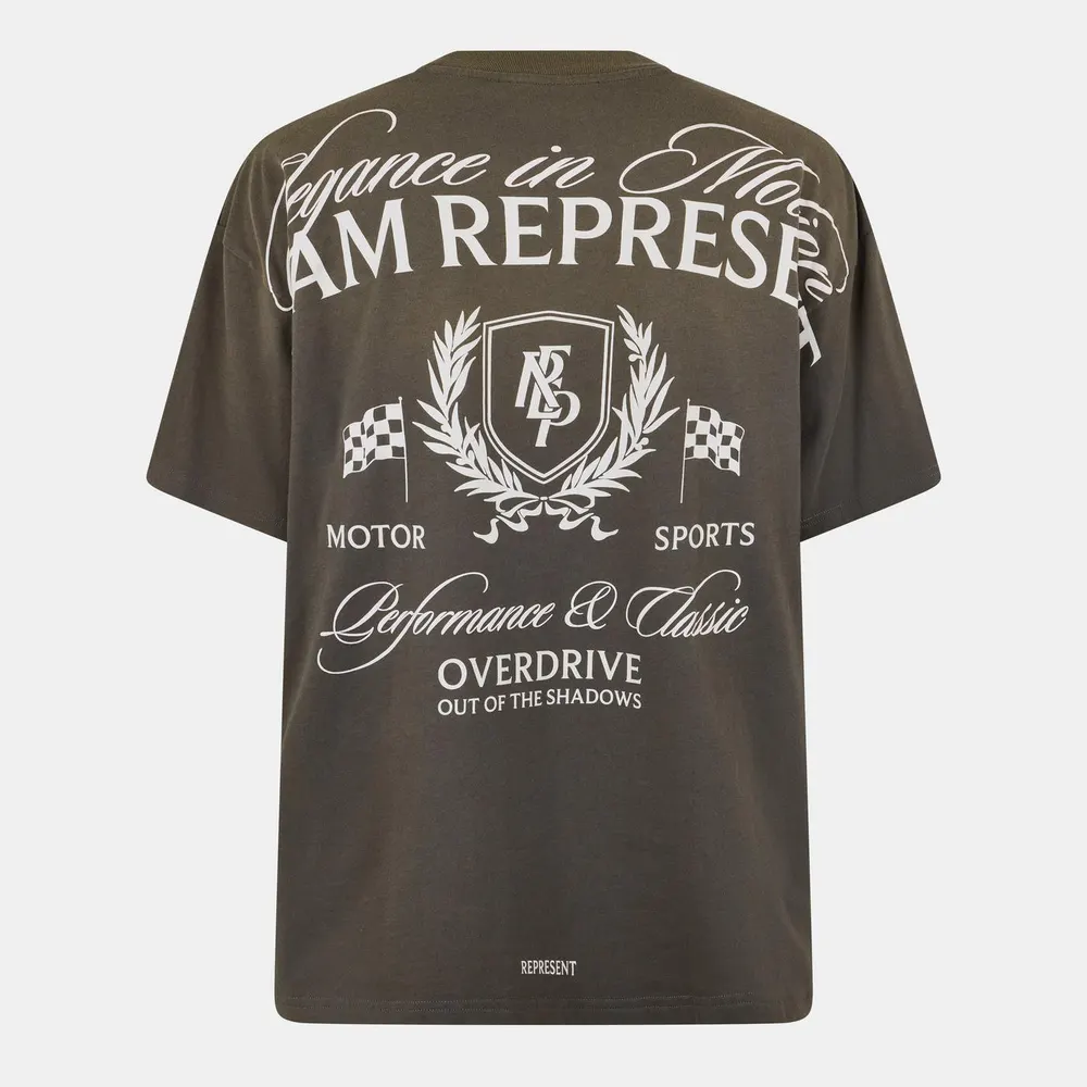 Represent Men's Crest T-Shirt in Dark Taupe, additional product view 2