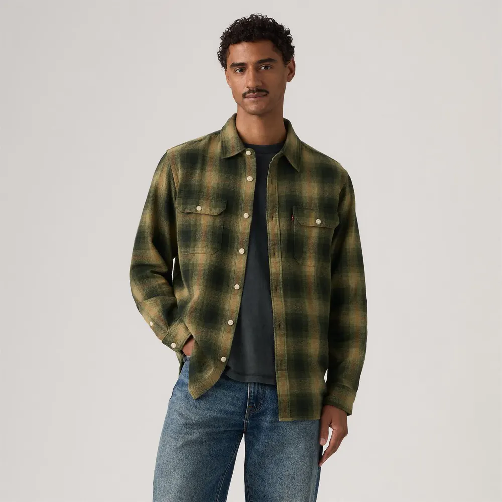 Levis Men's Jackson Flannel Check Cotton Long-Sleeve Shirt detail 3