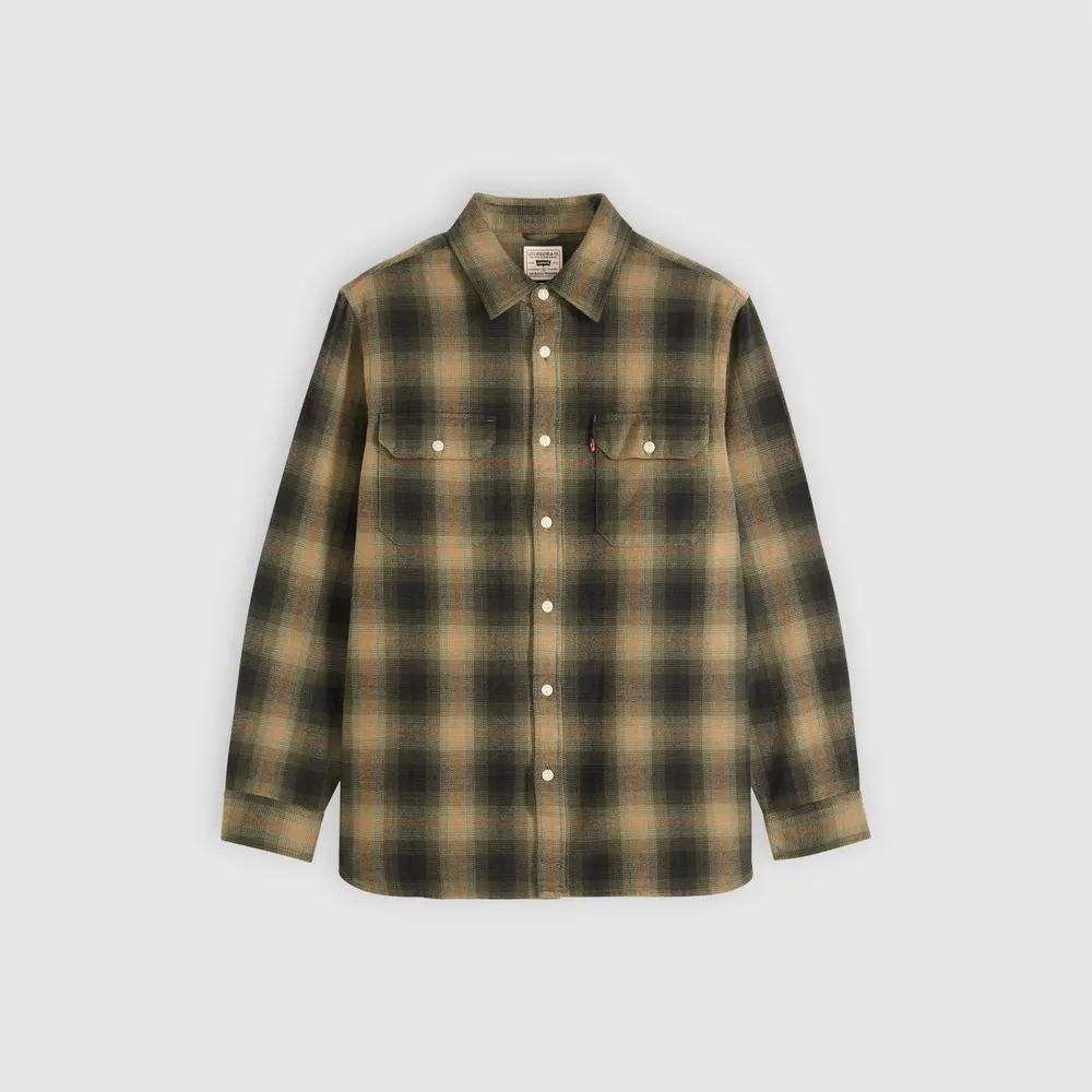 Levis Men's Jackson Flannel Check Cotton Long-Sleeve Shirt