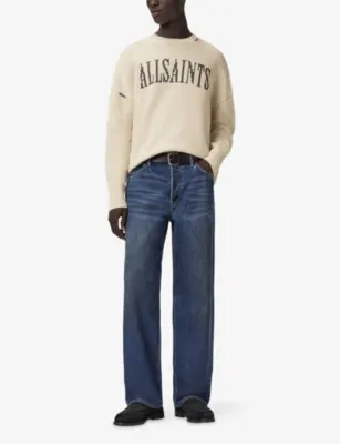 ALLSAINTS Crossed Branded Cotton-Knit Jumper detail 2