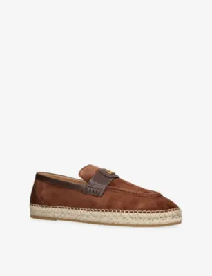 VALENTINO GARAVANI Palm Avenue Suede Espadrille Loafers - EUR 40 / 6 UK MEN in DARK BROWN, additional product view 3