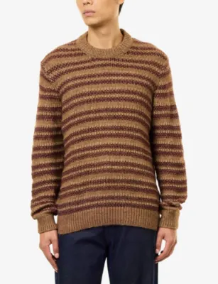 NN07 Noah Stripe Crew Neck Knit Jumper detail 3