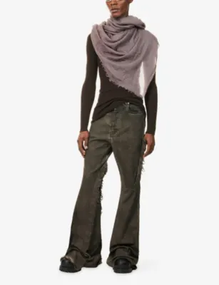 RICK OWENS Bolan Bootcut Cotton Denim Jeans detail 2