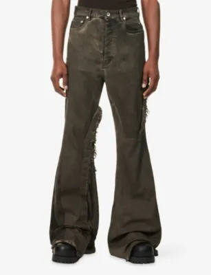 RICK OWENS Bolan Bootcut Cotton Denim Jeans detail 3