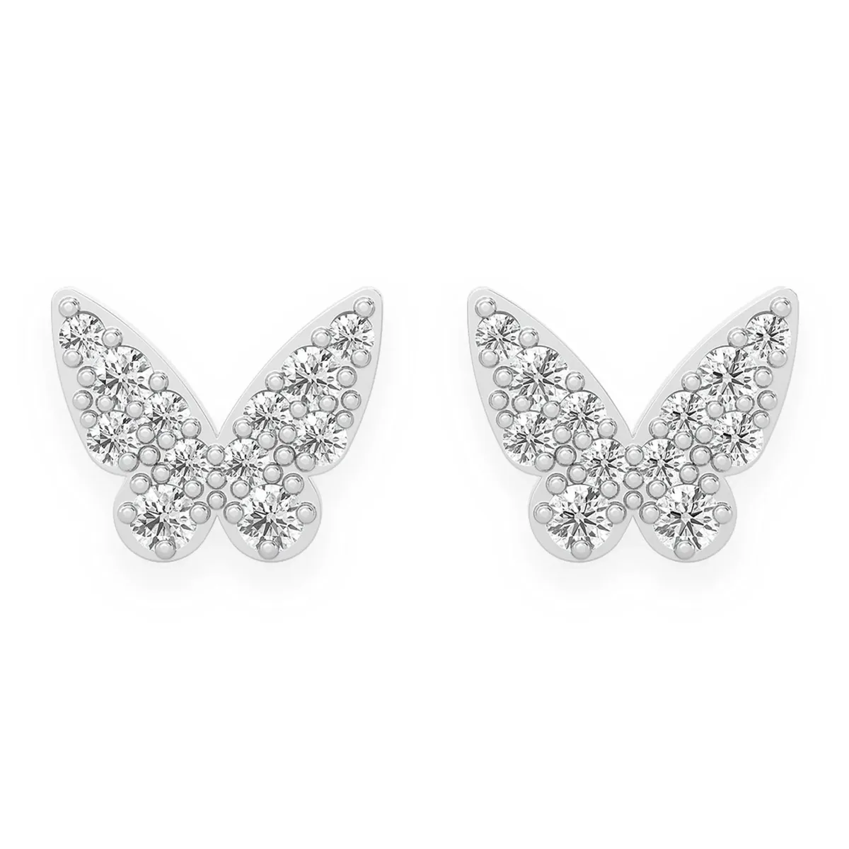 For Him Butterfly Diamond Studs in White Gold / Natural Diamond – Earring