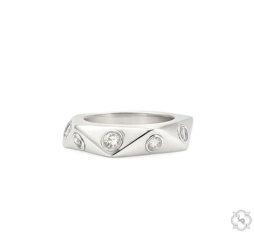 MARYAM - For Him SILVER Bezel Eternity Ring 70663 in 10 – Ring