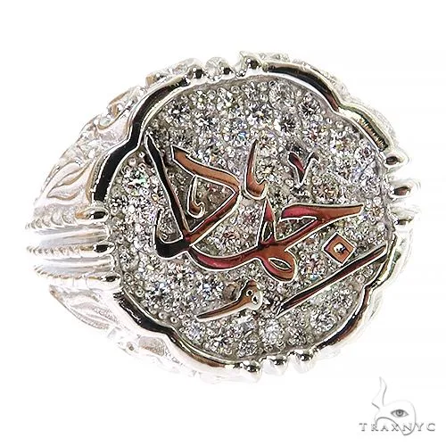 RINA - For Him CUSTOM Muslim Motif Jihad Diamond Ring 68579 in 10 – Ring