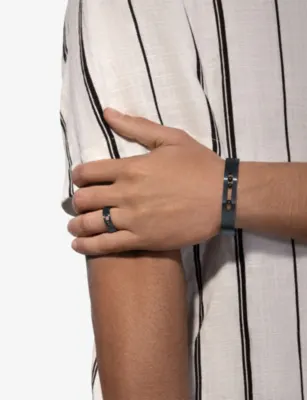 MESSIKA Move Small Black Titanium And 0.06ct Diamond Ring - P in BLACK, additional product view 2