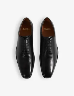 REISS Mead lace-up formal leather shoes - DARK BROWN - EUR 41 / 7 UK MEN in BLACK, additional product view 3